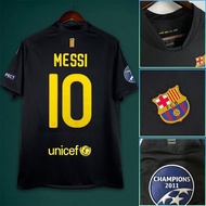 111-12barcelona Two Guests Retro Football Jersey No. 10 MESSI Retro Jersey Custom No. 6 XAVI Retro Football Shirt AZXE