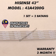 43A4200G HISENSE 43" LED TV BACKLIGHT(LAMPU TV) HISENSE 43 INCH LED TV 43A4200