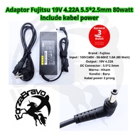 Fujitsu Laptop Adapter 19V 4.22A 80Watt 5.5x2.5mm Fit for ADP-80N AH531 AH550 B6220 Includes Power C
