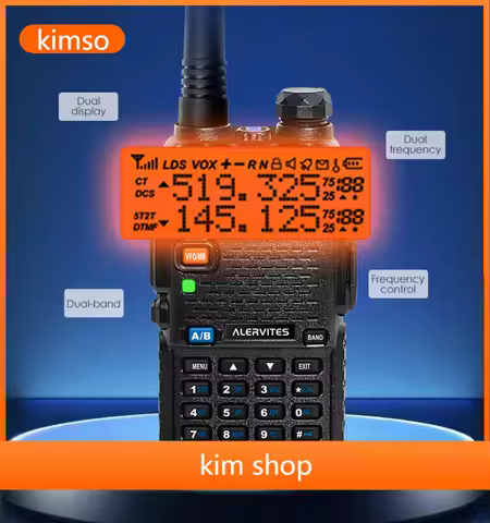 KIMHYUN Alervites One Step Frequency Match AT-5RX 3-5km Dual Band Two Way Radio UHF/VHF UV-5R Update