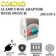 [GENERGY TOOLS] Cosimo - 13AMP 3 Way Adaptor With Switch SM333N-S