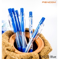 ากกาแบบกดด้ามสีน้ำเงิน ขนาดหัวปากกา  0.5 mm Pencom OG32-BL ปากกาหมึกน้ำมันแบบกด หมึกแห้งไว เขียนลื่น