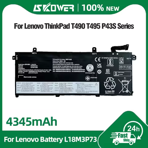 51Wh L18L3P73 L18M3P73 Battery for Lenovo ThinkPad T490 T495 P43S P14s T14 Gen 1/2 02DL007 SB10K9764