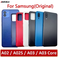 Original For Samsung A01 A02 A02s A03 A03S Battery Door Housing Back Rear Cover With Camera Lens Cov