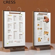 CRESS Ads Display Stand, Loose leaf Label Holder Menu Card Holder, Multipurpose Acrylic Multi page A