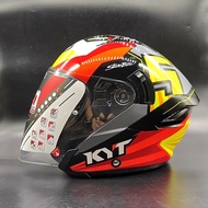 หมวกกันน็อค ครึ่งใบ มีแว่นกันแดด KYT NFJ Jaume masia replica