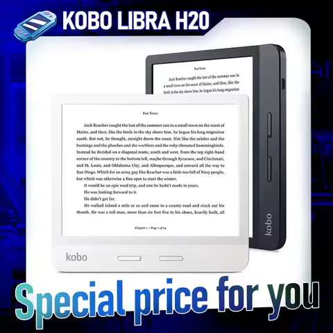 New 7 "KOBO Libra H2O e-Reader ebook 300PPI N873 IPX8 Waterproof Carta HD EInk screen ComfortLight P