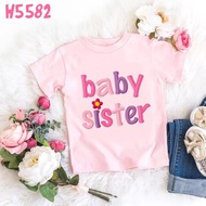 Tshirt MonikGrshop Baby Girls Pink Girl outfit Cute Tops Sisters Tee Sisters Group Matching