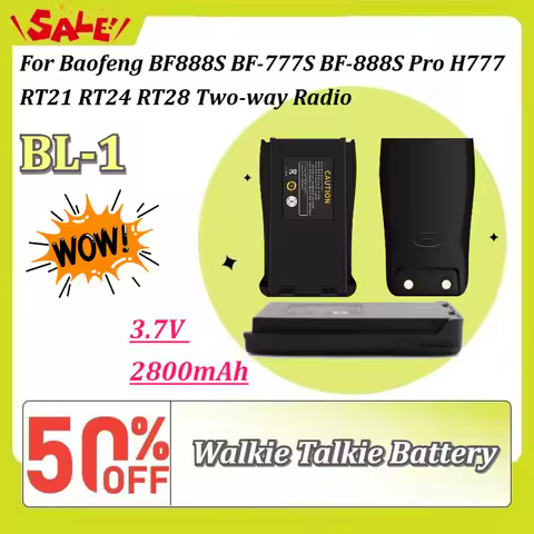 3.7V 2800mAh BL-1 Walkie Talkie Battery for Baofeng BF888S BF-777S BF-888S Pro H777 RT21 RT24 RT28 f