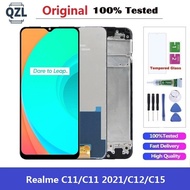 QZL 100% Original LCD Screen For Realme C11 C12 C15 Realme Narzo 20 Realme Narzo 30A LCD Screen and Touch Screen Digitizer Assembly With Frame For Realme V3 LCD Screen + Repair Tools+Glue