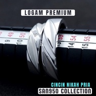 Elegant Couple Rings | Engagement Marriage | 950 Silver, Palladium, Platinum, White Gold SAN950 C307