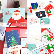 8Pcs/lot Christmas Theme Card Merry Christmas Card Message Card with Envelope Christmas New Year Blessing Greeting Gift Cards