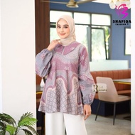 Blouse Batik Blouse Batik Kawung Bunga Ungu