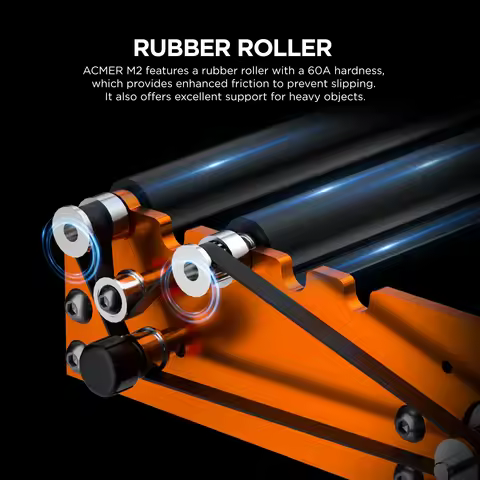 ACMER M2 Rotary Module 4-138mm Diameter Working Range Laser Y-Axis Rotary Roller Surface Engraving f