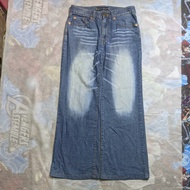 Celana Panjang Longpants Jeans Noton Baggy Blue Washed Fading Original