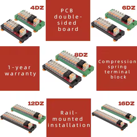4CH 6CH 8CH 12CH 16CH DC 1-72V Output Distribution Board for Centralized Power Supply Monitoring CCT