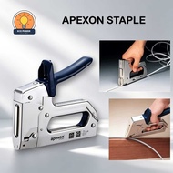 Apexon AT-761B/AT-762B Heavy Duty Staple Gun Tacker Manual Wire Cable Staple for Wood & Upholstery