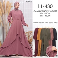 Pgmta - Gamis Cringkle Muslim Women Aswan Fashion Women Hijab AllSize YMD11430