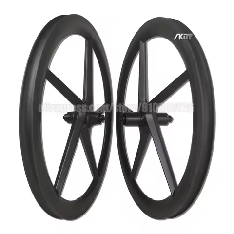 20“ 406 Carbon 5-Spoke Wheel Set Clincher for 20x1.50-1.75 Shimano/XDR 10/11 Speed