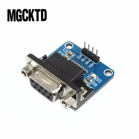 Megmoki 100pcs MAX3232 RS232 to TTL Serial Port Converter Module DB9 Connector MAX232
