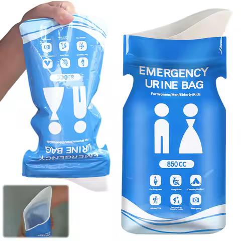 5pcs 850cc Car Urinate Bags Camping Outdoor Easy Disposable Emergency Piss Bags Mini Mobile Toilet V