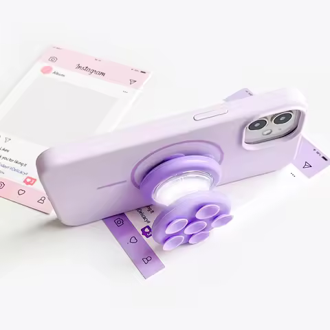 Korea Popular Silicone Suction Phone Stand Custom Mobile Phone Grip Socket Holder Suction Cup Phone