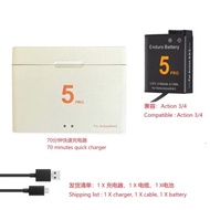 20241220สำหรับ Dji Action 5พาวเวอร์เครื่องชาร์จแบตเตอรี่/ช่องคู่กล่องเก็บแบตเตอรี่ Action 5 Pro เข้า