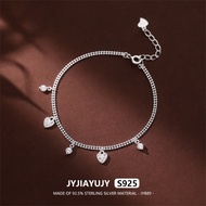 JYJIAYUJY 100% Whole Original Sterling Silver S925 Bracelet In Stock Waterdrop Love High Quality Fas