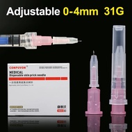 Professional 31G 4mm Adjustable Small Needle Disposable Medical Micro Plastic Injection Cosmetic Ste