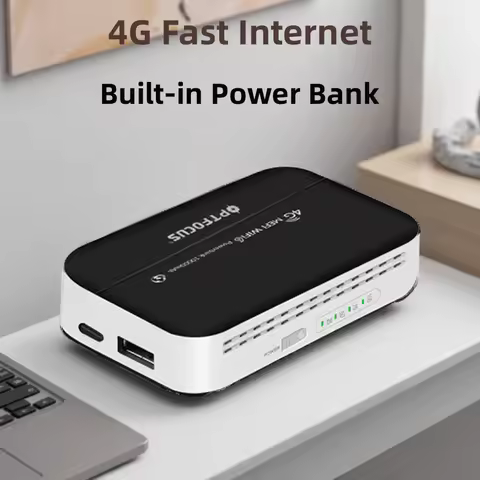 OPTFOCUS 4G WIFI LTE Router 300Mbps MIFI WIFI6 Modem Simcard Router 10000mAh Power Bank Wireless Hot