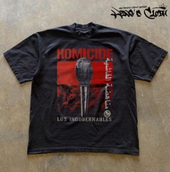 Kaos Musik Rapper Homicide LOS INGOBERNABLES tshirt hitam pria wanita cotton combed 24s