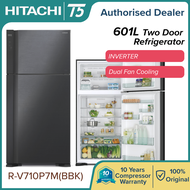 HITACHI R-V710P7M-1 601L INVERTER 2 DOOR FRIDGE REFRIGERATOR PETI SEJUK【 DELIVERY BY SELLER 】