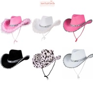 ITRUMPET Cowgirl Hat Sequin Fashion Cosplay Costume Party Performance Sequin Cowgirl Hats