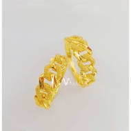 [VJ]NEW!! Cop916 Ring "J1318" 999.9 Gold Plated Ring <Cincin Mesin>