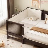 實木兒童拼接床加寬床帶床圍無縫拼接大床神器平接床邊寶寶嬰兒床