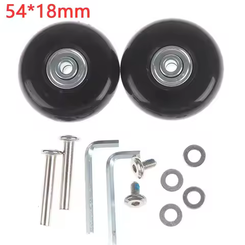 2Pcs Replacement Suitcase Wheels Silent Wear-resistant Travel Luggage Wheels with Screw Caster Wheel