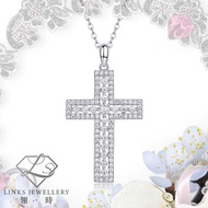 ［Real Moissanite］Can Pass Diamond Test 18K Gold Cross Necklace Pendant MN024 Moissanite Necklace/Moi