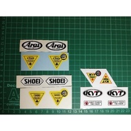 Sticker Visor Shoei/Arai/KYT Helmet Stiker Motor Topi