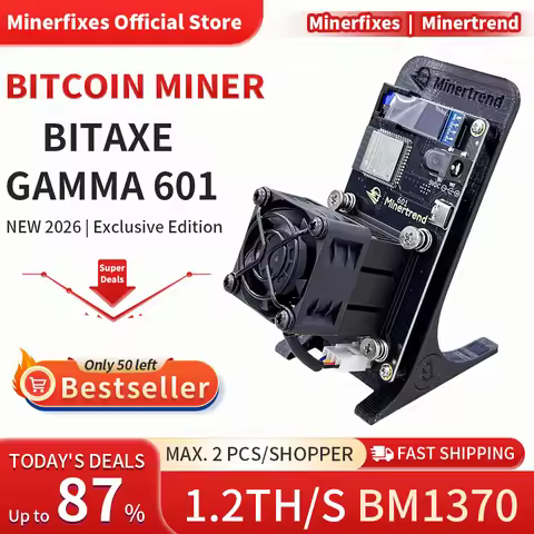 Bitcoin Miner Bitaxe Gamma 601 Upgrade 1.2TH/s 18W BM1370 Asic Chip SHA256 Lottery Miner Crypto Mini