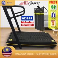 ADSports AD999 [3 years warranty] No Powered Motorless Running Treadmill Fitness Equipment Folding Curve Treadmill