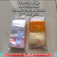 5x8 cm plastic clips (100 pcs) ziplock
