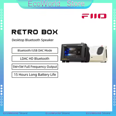 FiiO Retro Box Cassette Speaker LDAC Bluetooth USB DAC HiFi Stereo Long Battery Life Compatible With