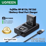 Fujifilm W126 battery Charger Ugreen W126s battery Charger for X-H1, X-Pro3, X-T3, X-S10, X-T50, X-Т