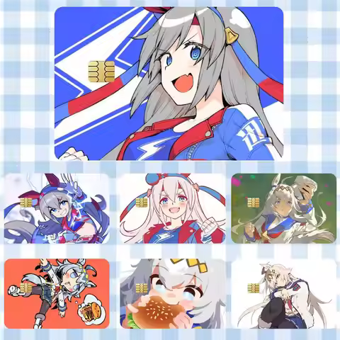 Oguri Cap Tamamo Cross Umamusume Pretty Derby Sticker Film Tape Skin for Credit Card Debit Card Cart