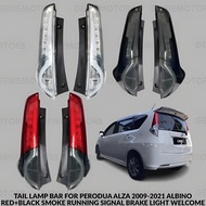 TAIL LAMP BAR FOR PERODUA ALZA 2009-2021 ALBINO RED+BLACK SMOKE RUNNING SIGNAL BRAKE LIGHT WELCOME