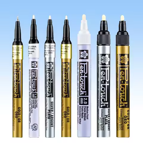 SAKURA PEN TOUCH Paint Marker 2.0mm White/Gold/Silver/Black for Coloring Highlighting Waterproof Fad