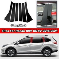 6 cái bóng màu đen Piano/sợi Carbon/Glossy chrome chất liệu nhựa cứng cửa xe cửa sổ trung tâm Cột gi