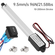 10-200mm Stroke Mini Linear Motion Actuator 9.5mm/s 96N/21.58lbs 12V Micro Electric Linear Actuator 
