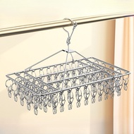 Stainless Steel Socks Rack Drying Rack Multi-Clip Hanger Socks Clip Socks Clip Multifunctional Socks