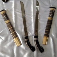 Golok ipsi tumpul. stainles gagang tanduk.